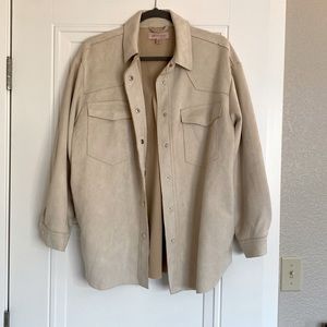 Oversized suede jacket